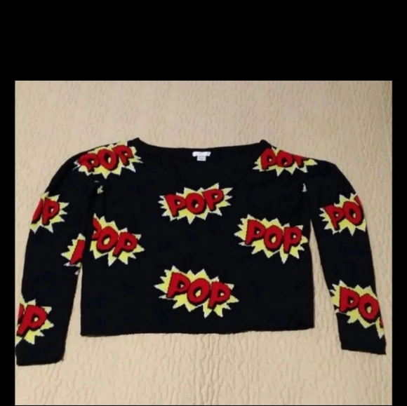 Xhilaration Cartoon POW Sweater Sz Xs - Picture 5 of 6